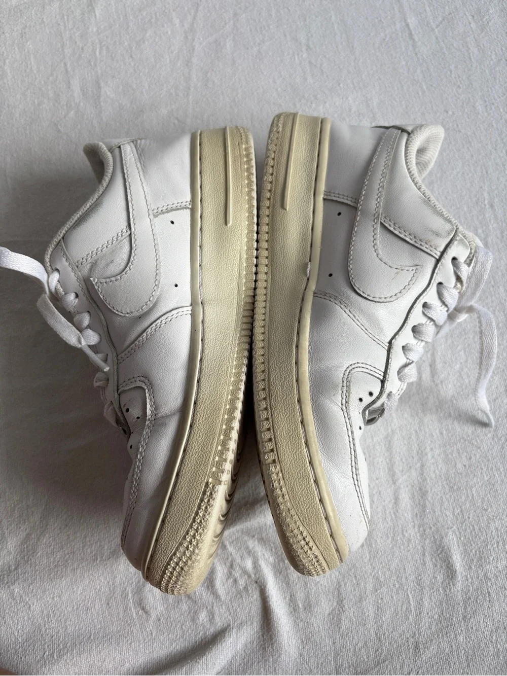 Nike White Low-Top Sneakers with Cream Sole